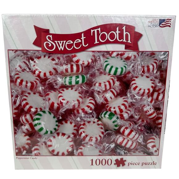 5 for $25| Sweet Tooth Peppermint Candy Great American Puzzle Factory 1000 Piece - Picture 1 of 7